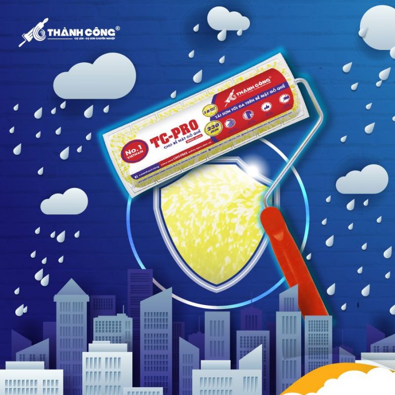 Cọ lăn chống thấm TC PRO Đỏ