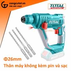 Thân máy khoan bê tông dùng pin Lithium 20V Total TRHLI1601 tối đa Φ26mm
