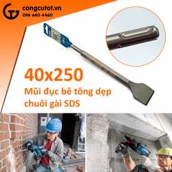 Mũi đục bê tông dẹp chuôi gài SDS Total TAC15121412 14x250x40mm